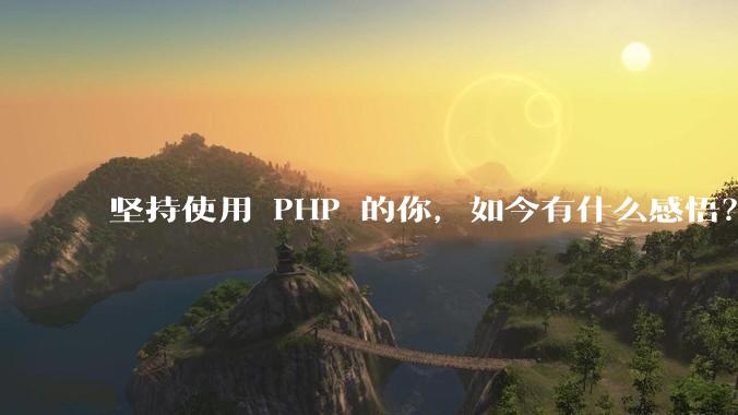 坚持使用 PHP 的你，如今有什么感悟？